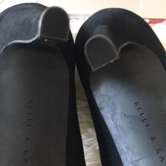 Kelly & Katie Black Suede heels sz 10 - Picture 7 of 7